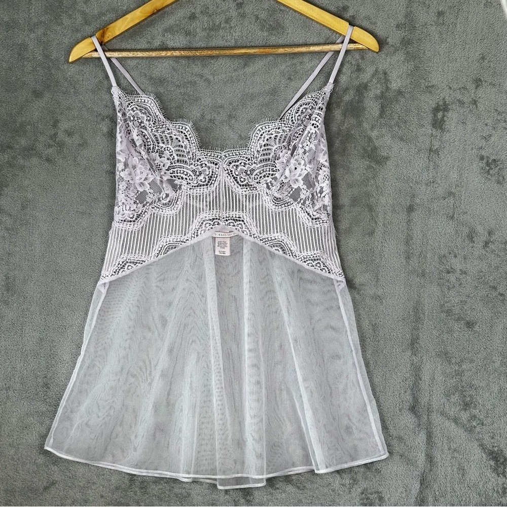 Victoria's Secret Sheer Lace Chemise in Lavender